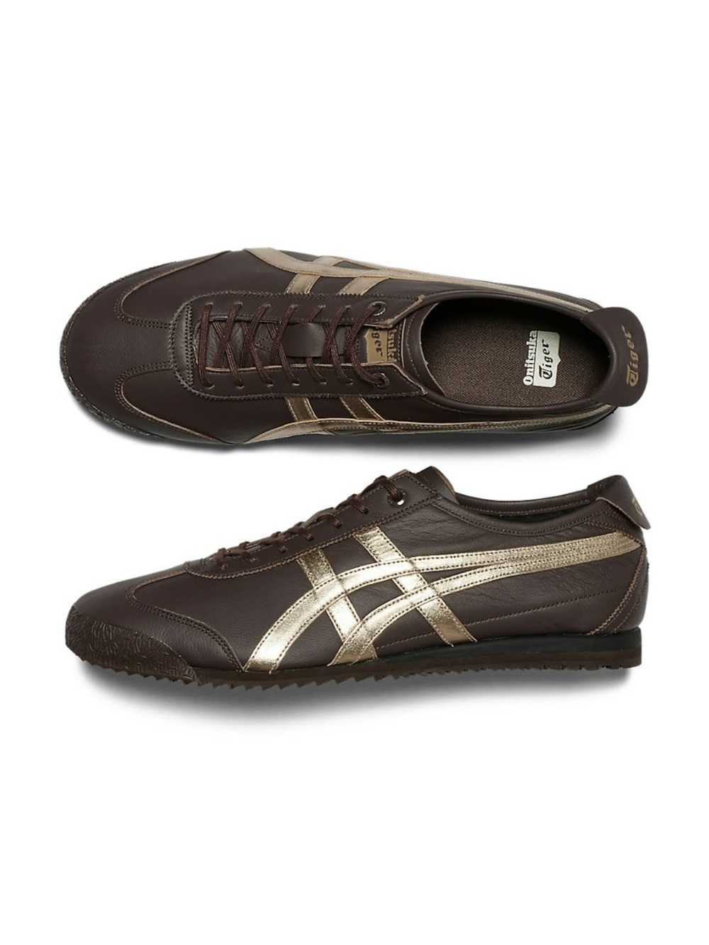Onitsuka Tiger by Asics Mexico 66 Sneaker - Brown/Gold Accent - only worn twice